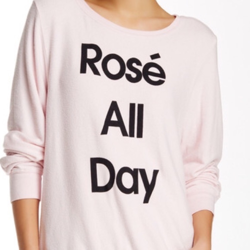 Wildfox Rose All Day Pink Sweater